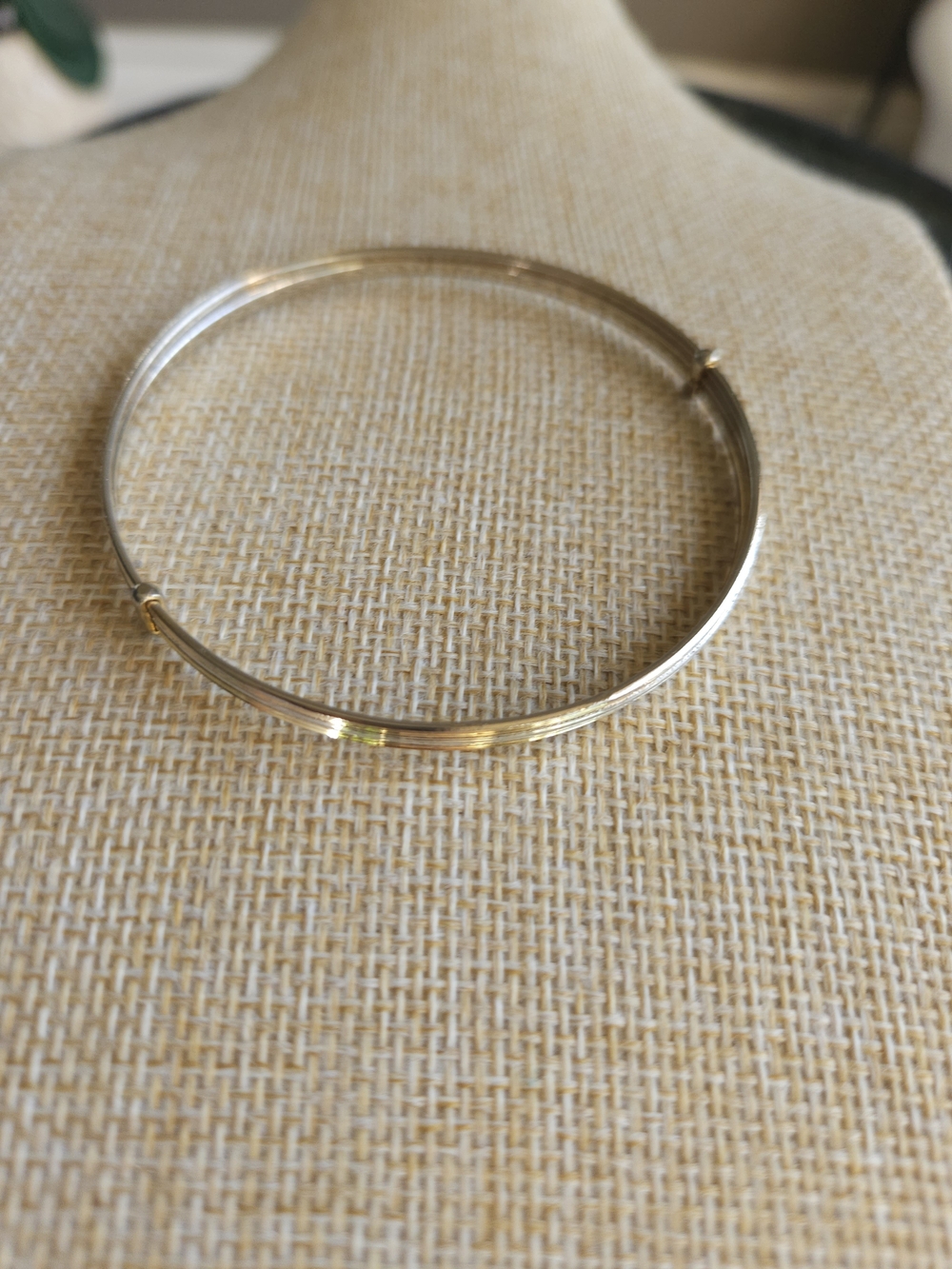Classic Silver-gold Tone Women's Bangle Bracelet